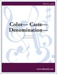 Color-- Caste-- Denomination-- SSAA choral sheet music cover